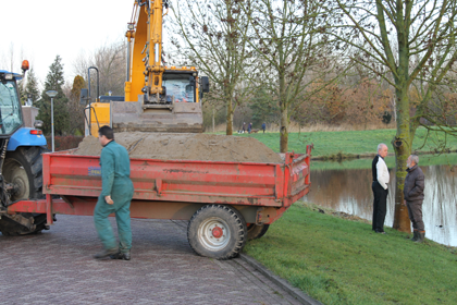 eerste vracht zand